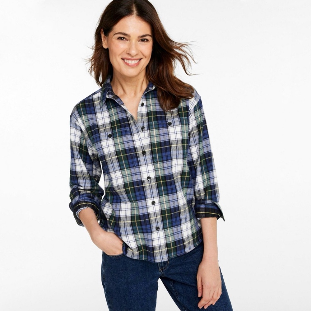 Nwot L.L. Bean Scotch Plaid Flannel Shirt